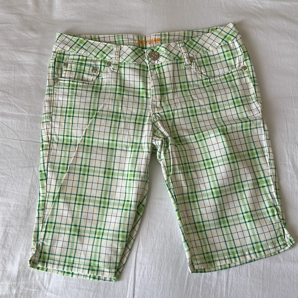 Set of 3 Plaid Bermuda Knee Length Shorts - Picture 5 of 9